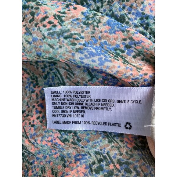 Women's Ava & Viv Pastel Floral Tiered Maxi Dress Flutter Sleeves Plus Size 1X - Picture 9 of 10